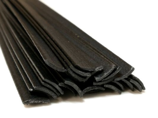 Plastique baguettes de soudure PA GF 8x1mm Plat Noir 25 Barres
